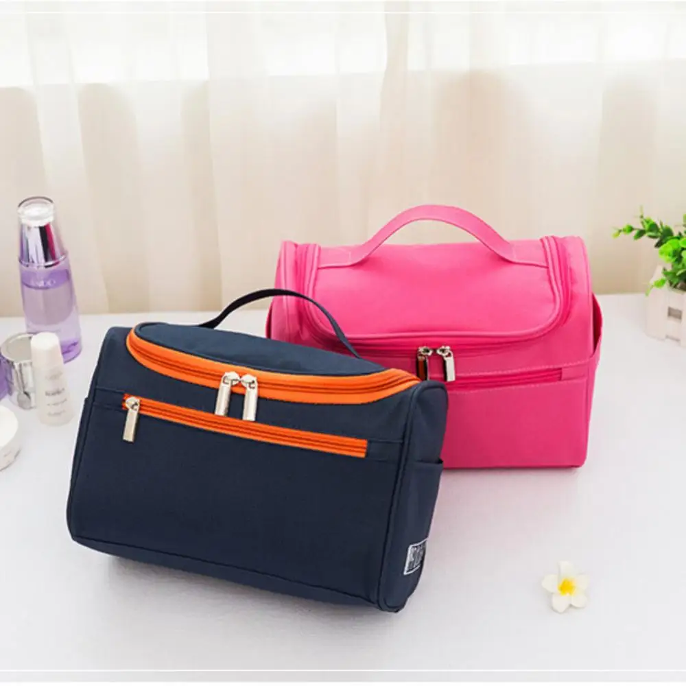 Borsa per il trucco impermeabile grande da donna con cerniera Design appeso Lightweigh custodia da toilette per il lavaggio dell\'organizzatore