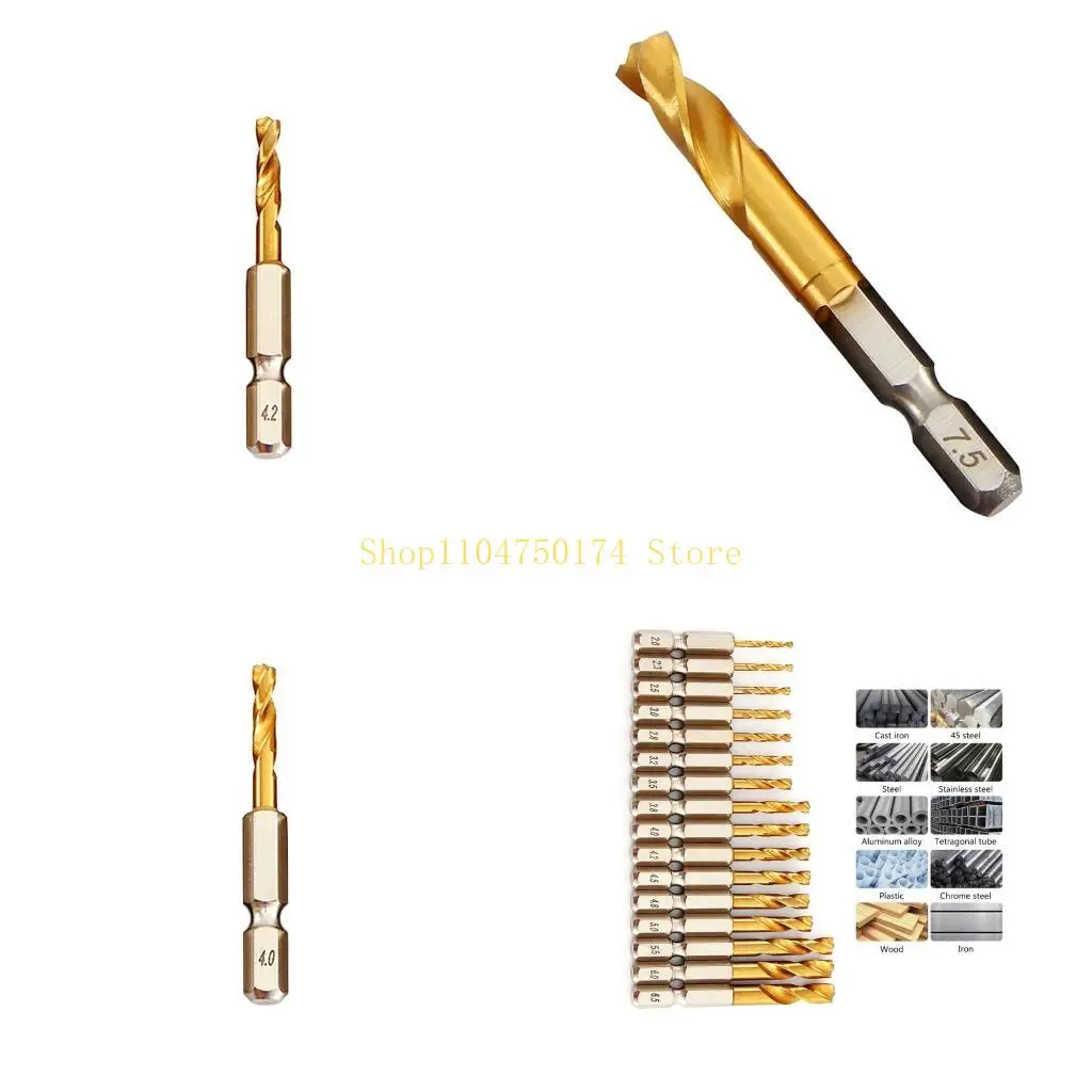 

Высокоскоростное стальное спиральное сверло с шестигранным хвостовиком для эффективного сверления при деревообработке, ремонте и