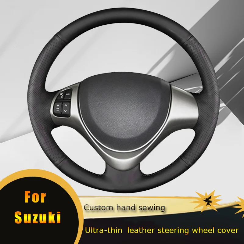 DIY Car Steering Wheel Cover Non Slip Perforated Leather For Kia K5 Optima 2014 2015 Hand sewing Interior Car Accessories