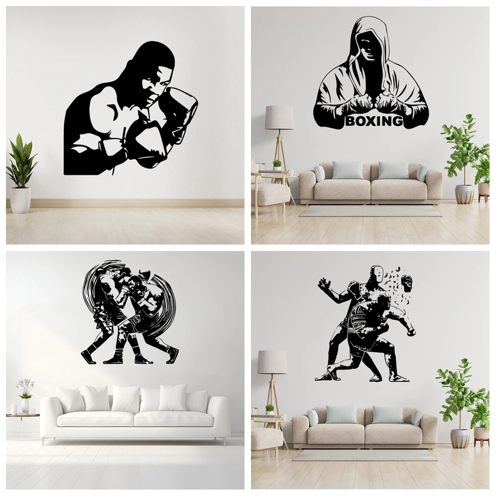 Boxing Wall Sticker Removable Wall Stickers Diy Wallpaper For Living Room Kids Room Wall Art MURAL Drop Shipping