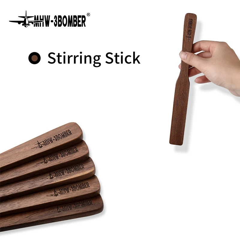 MHW-3BOMBER Vintage Solid Wood Stir Bar Reusable Cocktail & Coffee Stirrers Classic Home Kitchen Accessories Chic Barista Tools