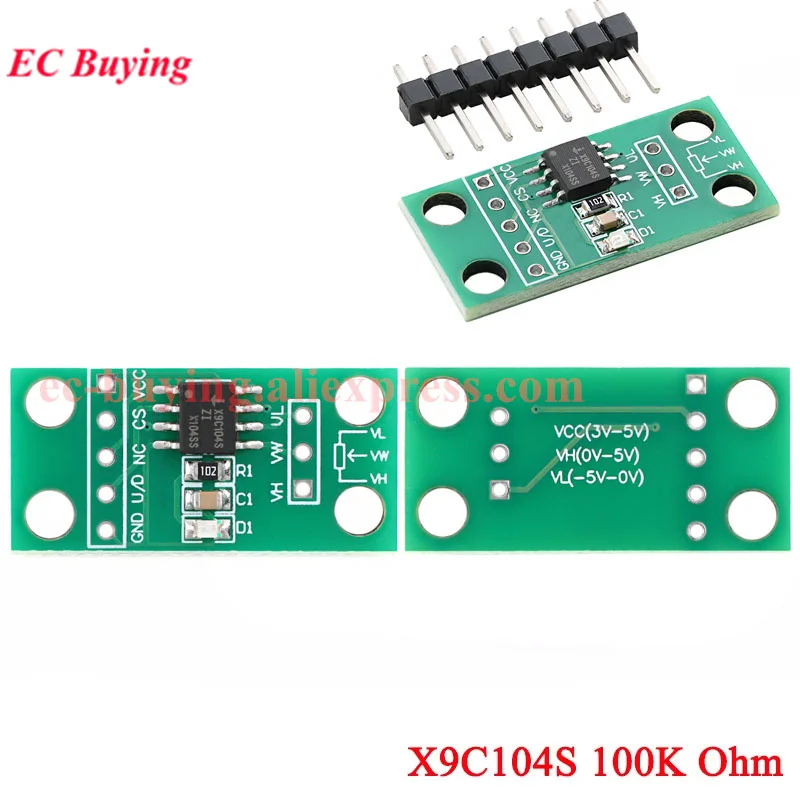 5 Stück/1 Stück X9C103S X9C503S X9C104S 10K 50K 100K Ohm einstellbar 100. Bestellung Digitale Steuerung XDCP Potentiometer Board Modul DC3V-5V – Detail 4