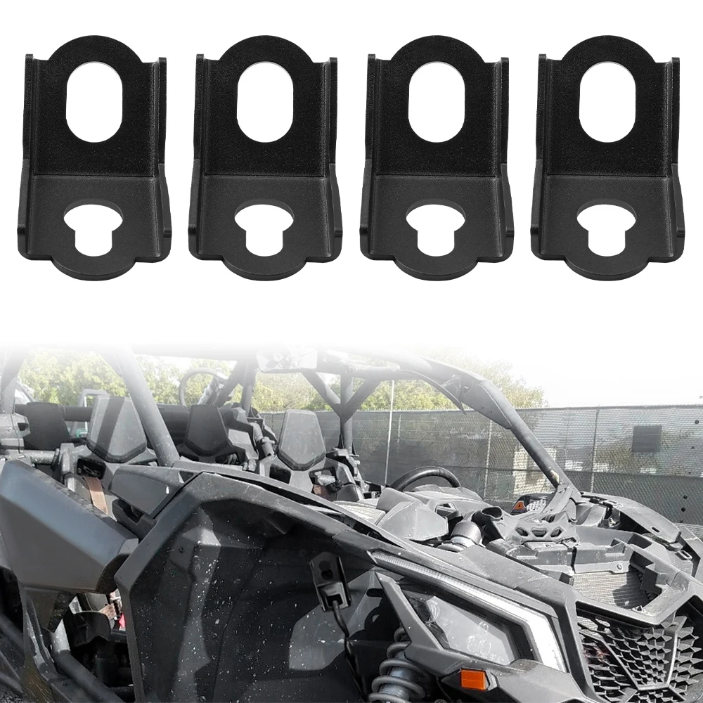 

4PCS Tie Down Brackets Hooks For Can Am Maverick X3 MAX RS DS RR Turbo 2017-2022
