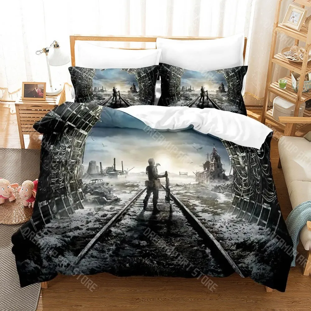 3D Printed Metro exodus Bedding Set for Boys Girls Duvet Cover And Pillowcase Twin Queen King Full Single Double Sizes