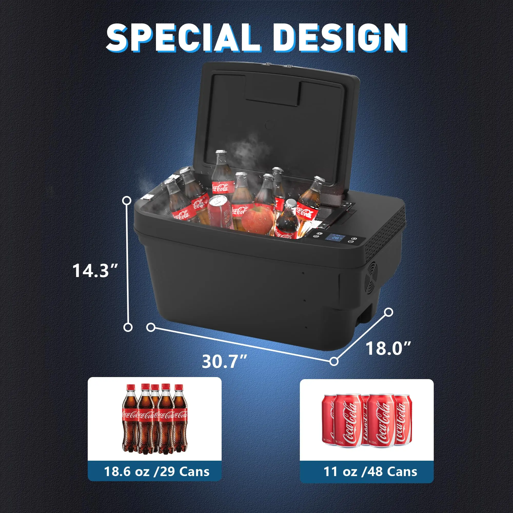 12-вольтовый багажник, автомобильная морозильная камера, быстрое охлаждение, компрессор, кулер, автомобильный дорожный мини-холодильник, портативный автомобильный холодильник для модели Y