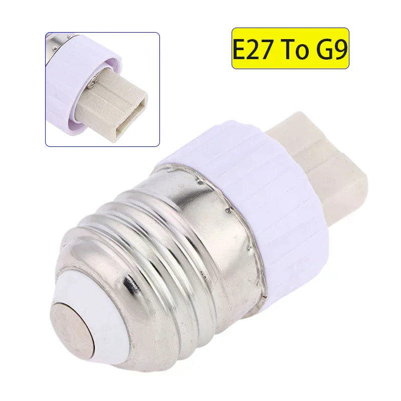 

1Pcs/6Pcs E27 To G9 Lamp Converter Bulb Adapter Lamp Holder Converter White Conversion Screw Head Bulb Base Holder Extender
