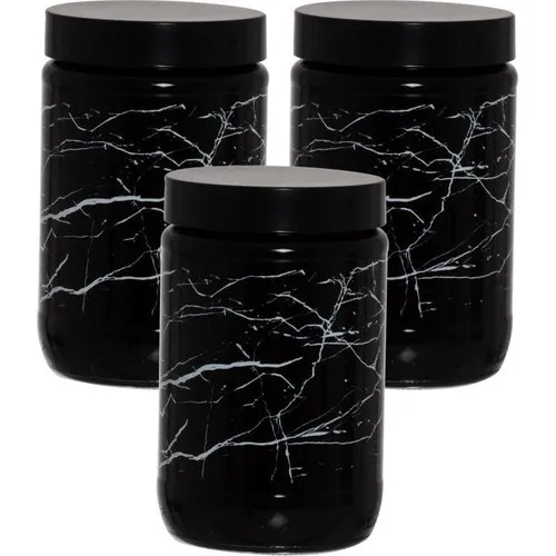 Herevin Triple 660 cc Marble Pattern Jar Set