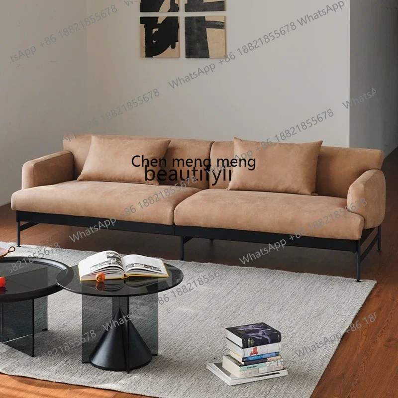 z183  Sofa anti-cat scratch technology fabric modern simple living room straight sofa solid wood