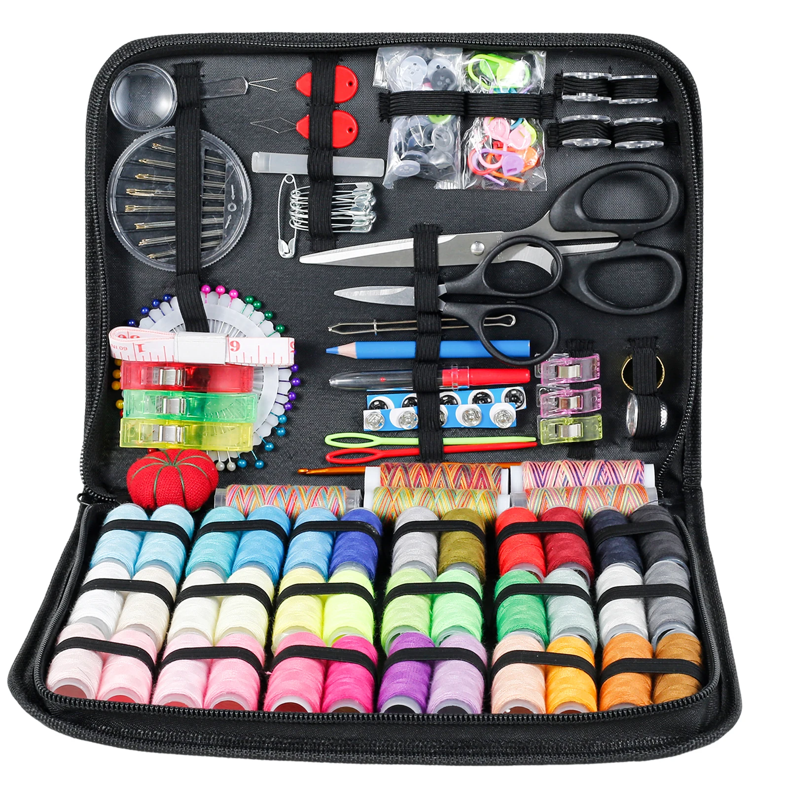 

Basic Hand Sewing Kit Complete Needle and Thread Kit Portable Sewing Supplies Accessories for Adults Beginners Home Travel