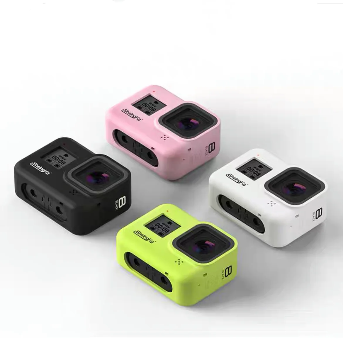 GoPro8 sports camera protective sleeve dust-proof anti-falling anti-scratch protective shell silicone cover dog cage Gopro8 ac