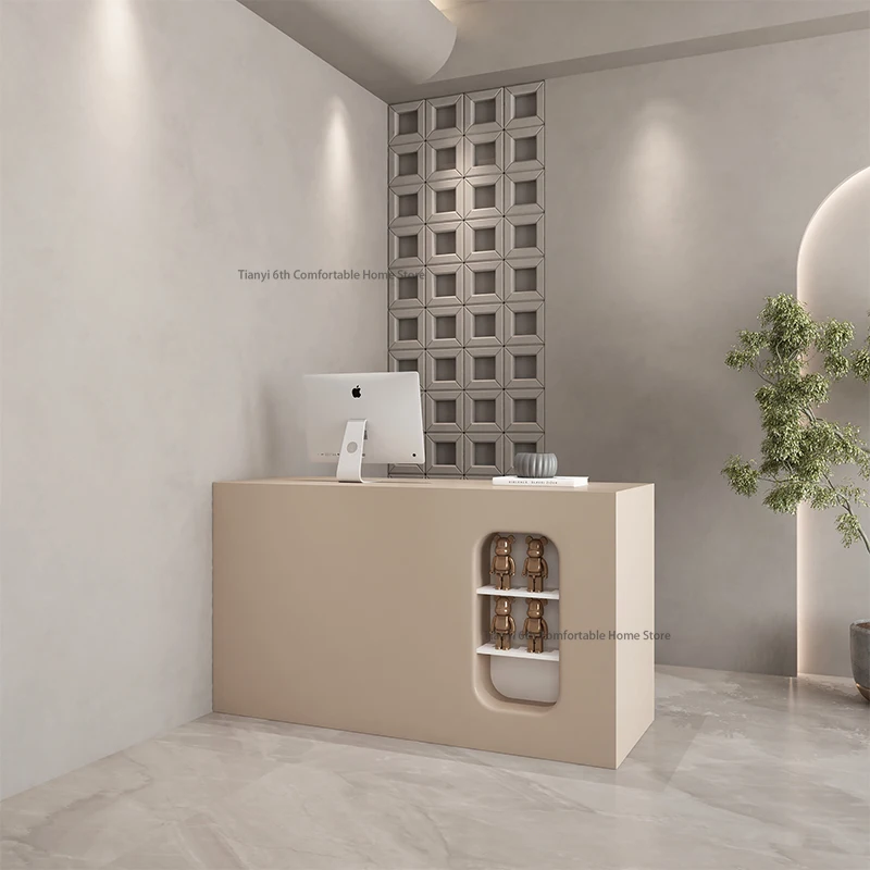 

Front Desk Reception Desk Checkout Counter Modern Business Reception Desks Shop Simple Design Office Furniture Casse LLRD