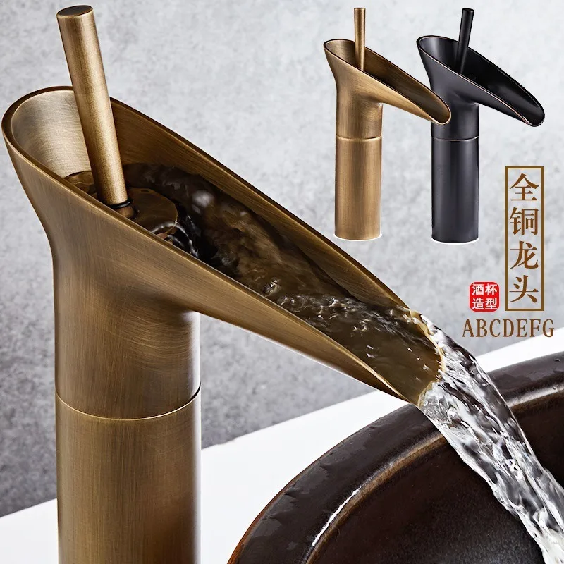 

All-Copper Kitchen & Bathroom Faucet Valve Seat 3.2cm-3.5cm Diameter European-Style Antique Hot And Cold Water Tap
