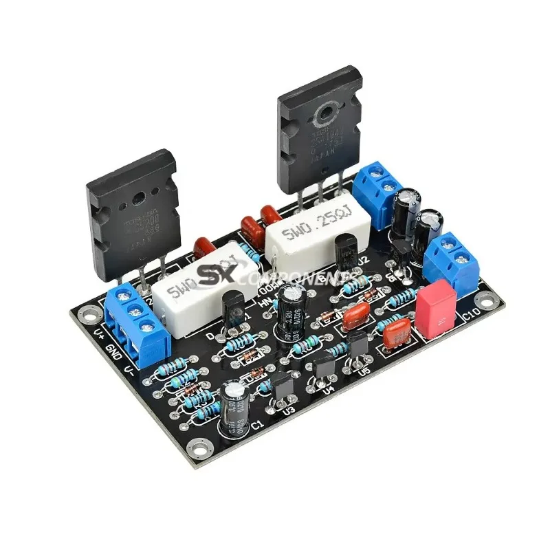 

100W 2SC5200+2SA1943 Audio Amplifier Board HIFI Mono Channel Amplifier Dual DC35V Speaker Home Theater 2sc5200 amplifier