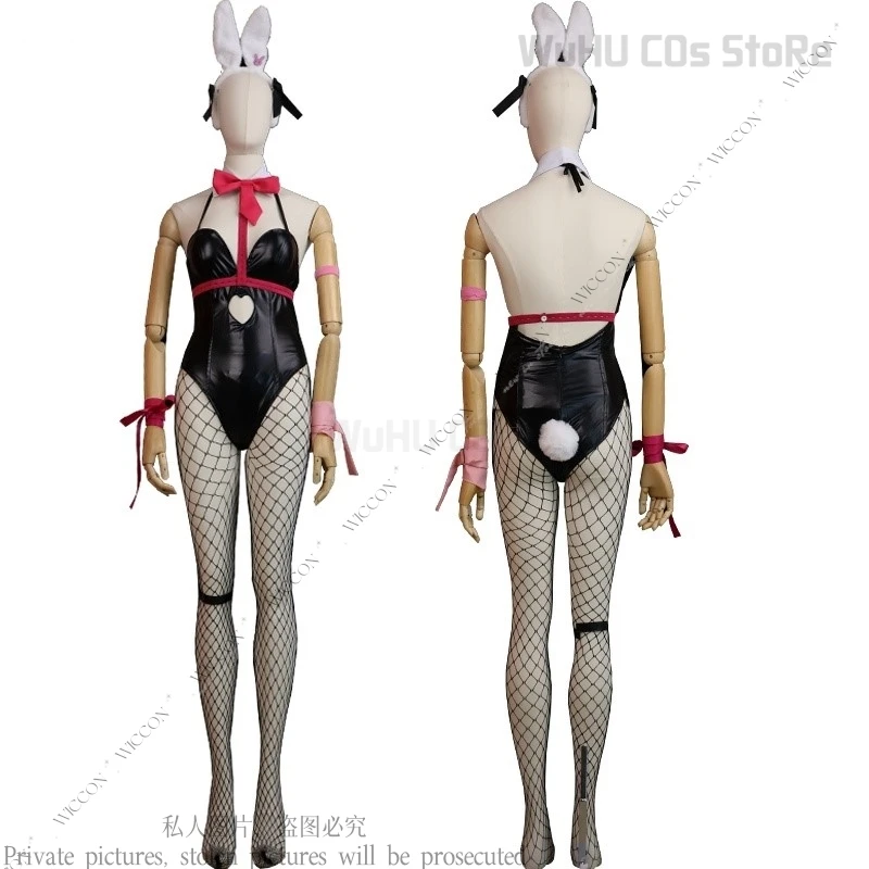 Costume Cosplay con foro di coniglio Bunny Girl Adult Women body tuta di coniglio Sexy Halloween Carnival Party Idol Vtuber gioco di ruolo