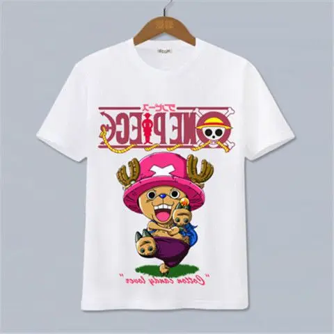 Uma peça anime roupas periféricas de manga curta camiseta dos desenhos animados dos homens e das mulheres y2k algodão impressão t harajuku streetwear topos