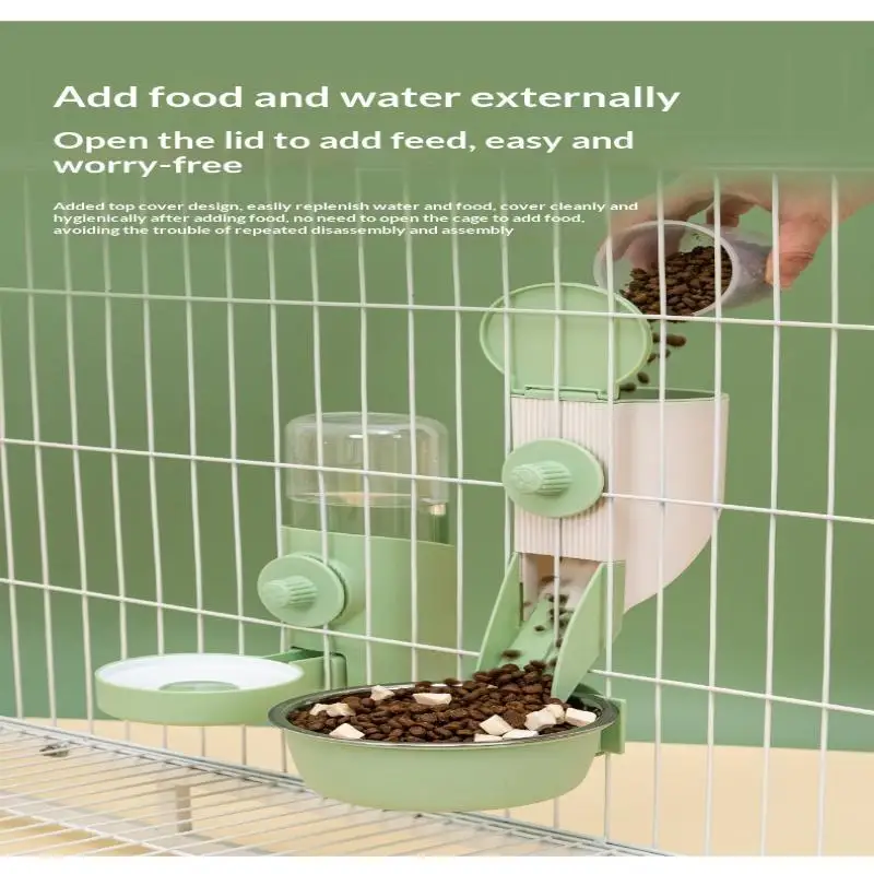 500ML Hängender Futter- und Wassernapf für Haustiere, Einfache Installation, Automatischer Futter- und Wassernapf für Tauben, Kaninchen und Kleintiere, Haustierprodukte – Detail 13