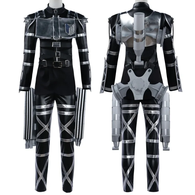 Angriff eren Titan Cosplay Kostüm Anime Cos Outfit Jacke Gürtel Männer Frauen Halloween Karneval Party Uniform Anzug kompletten Satz