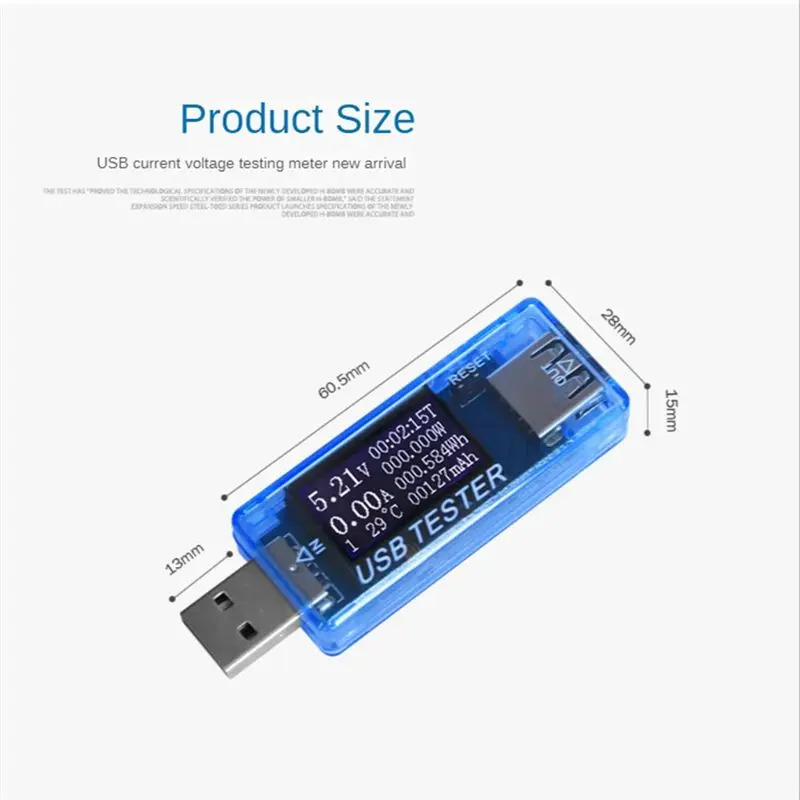 *ONE DAY USB Tester DC Power Meter 4V-30V Digital Voltmeter Volt Meter Power Bank Wattmeter Voltage Tester Doctor Detector,Blue