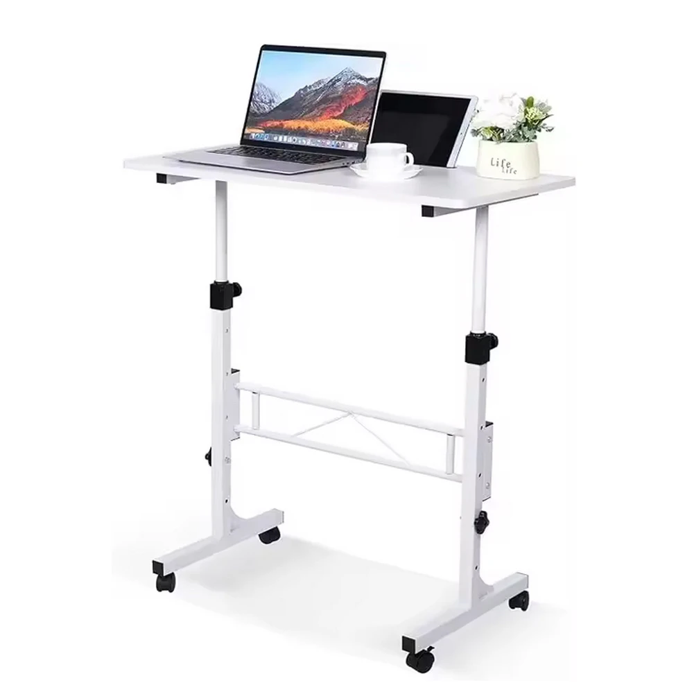

Small Mobile Standing Desk Adjustable Height Mobile Stand Up Desk With Wheels 32Inches Rolling Desk Small Computer Desk