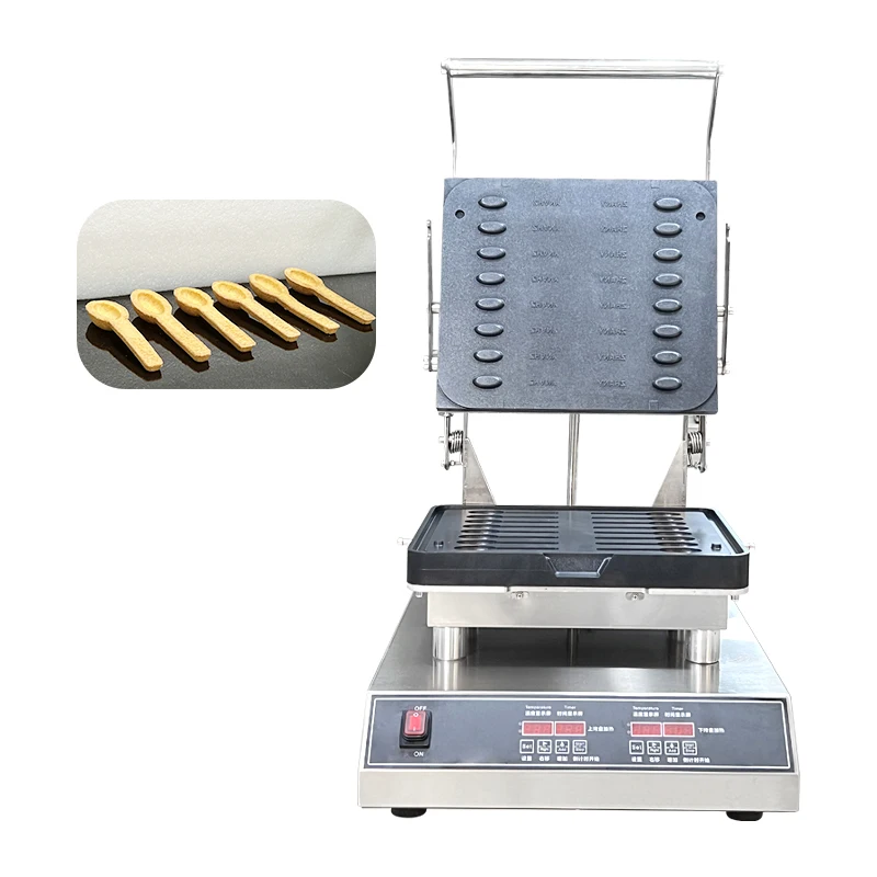 220V Commercial Spoon Shape Tartlet Machine 16 Piece Waffle Egg Tart Shell Maker