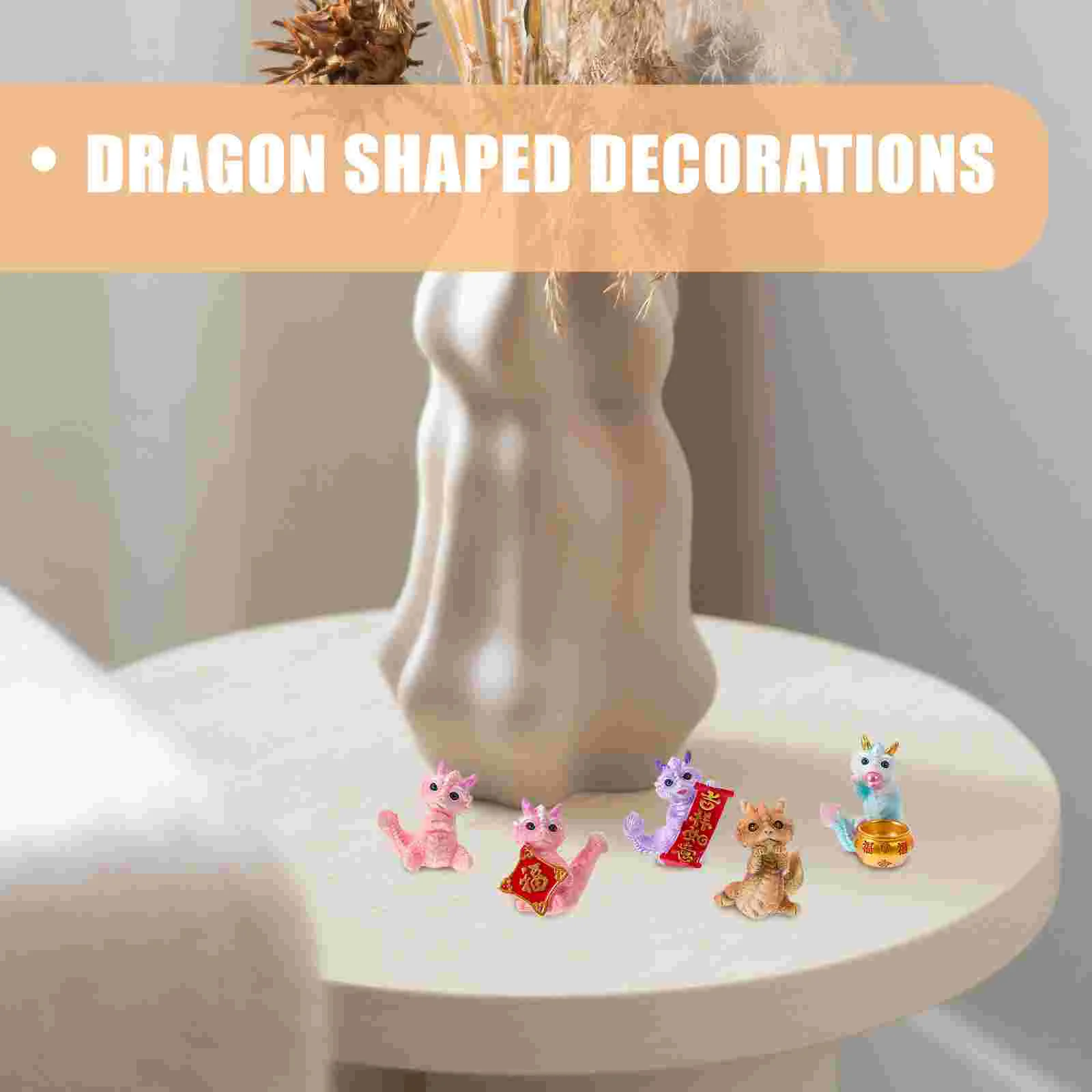 12 Stück Jahr des Drachen Figur Cartoon Drachen Dekoration Mini Desktop Drachen Dekoration (gemischter Stil) Miniatur-Drachenfiguren