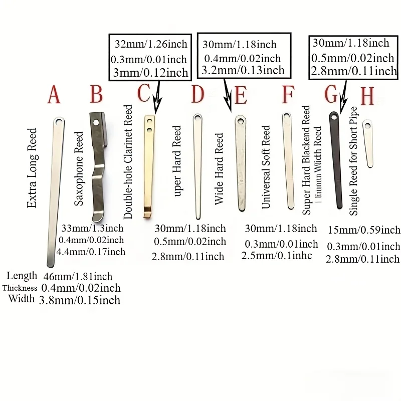 Universal Repair Accessories for Wind Music Reeds for Saxophone Clarinet Flute and Oboe Suitable for Key Rebound