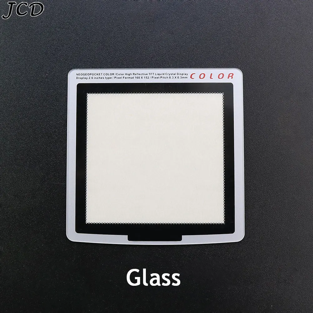 JCD Plastic & Glass Screen Lens Faceplate For Neo Geo Pocket NGP Color Replacement Black Silver Pretector Cover For NGPC