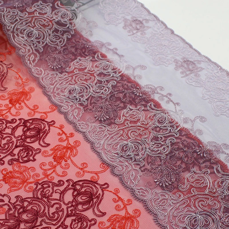 

30yards Two Tones Embroidery Lace Trim For Clothing Accessories Dress Sewing Applique Costume Lace Fabric