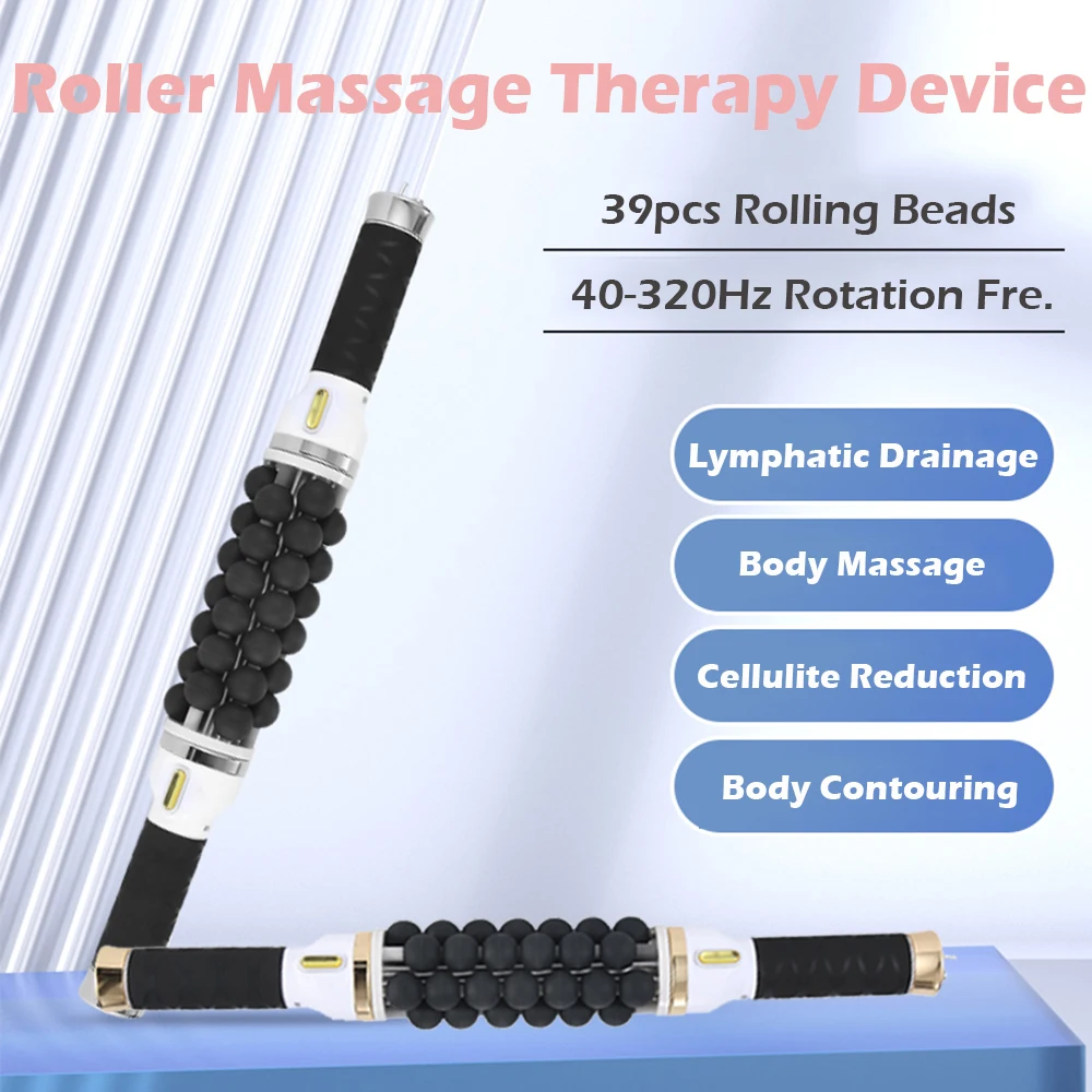 Roller Massage Cellulite Reduction Fitness Massager Lymphatic Drainage Rolling Beads CylinderTherapy Body Contouring Machine