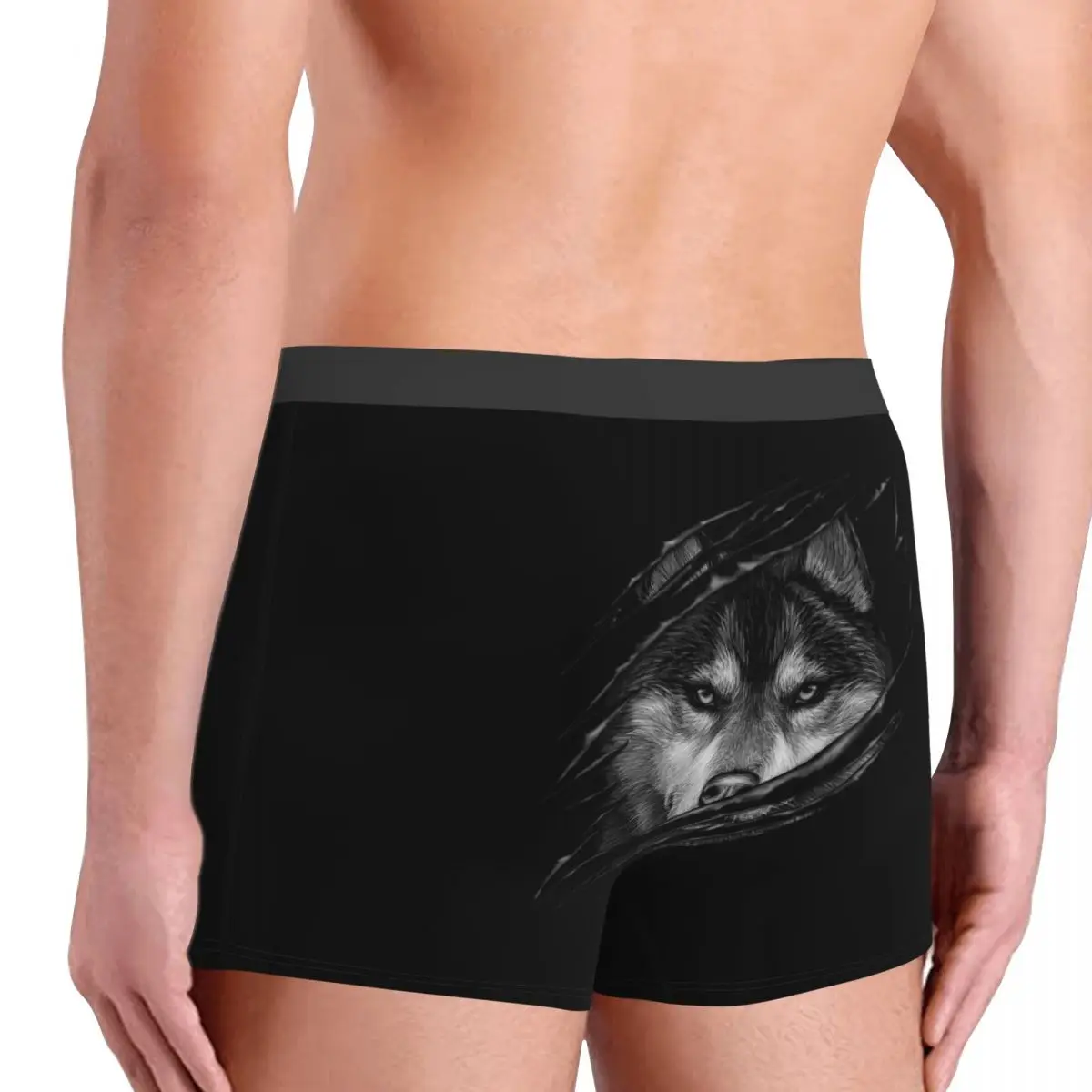 سراويل داخلية بوكسر كول وولف RAR Design سراويل داخلية مريحة للرجال لهدايا صديقها للرجال