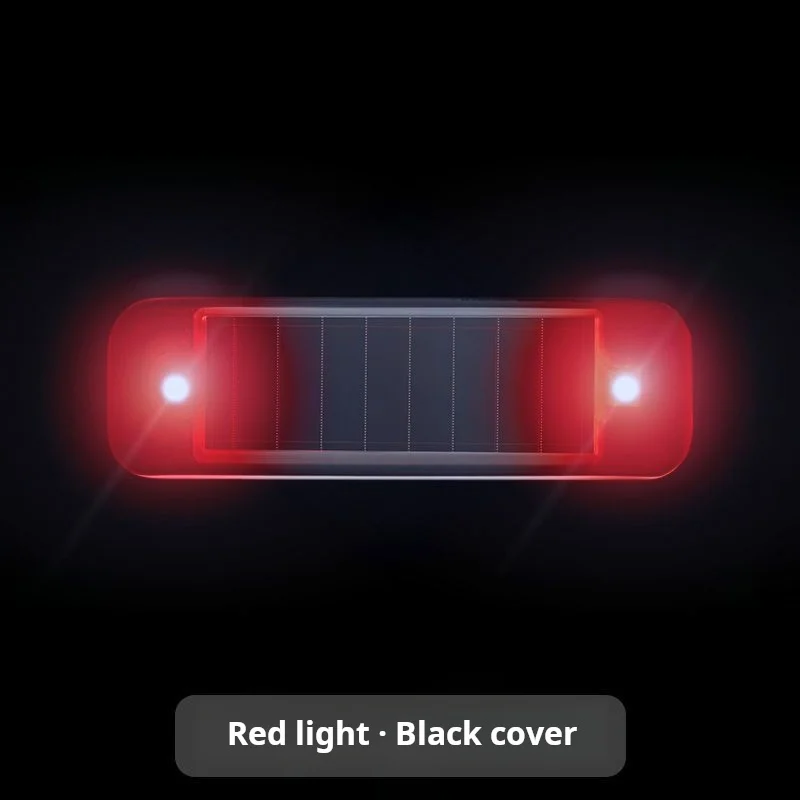 Car solar charging light riding night riding anti-rear-end motorcycle electric vehicle general flash warning light