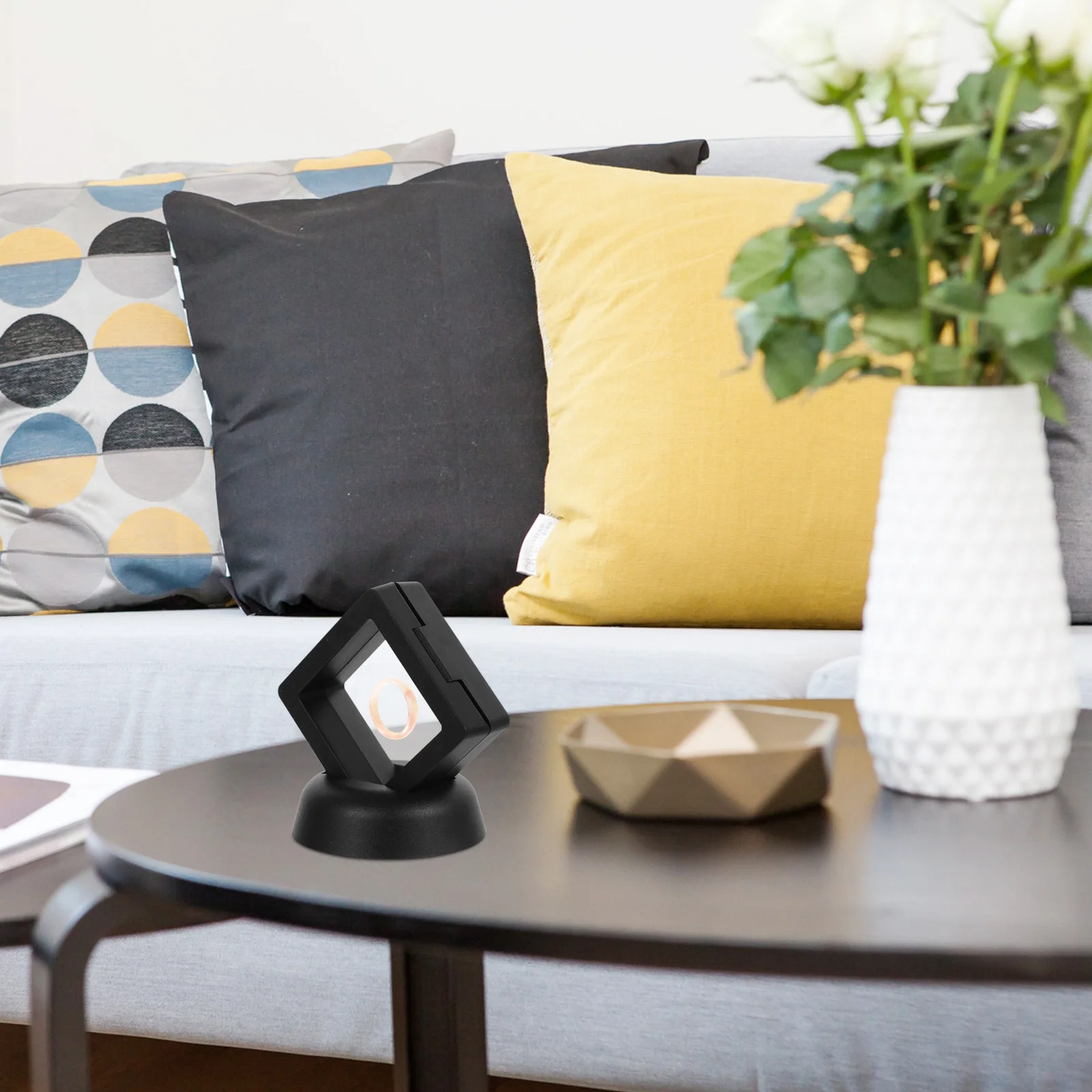 

10 компл., 3D-шкатулка, органайзер для ювелирных изделий, прозрачная пленка, стильная пылезащитная витрина для колец и ожерелий, уникальный дизайн