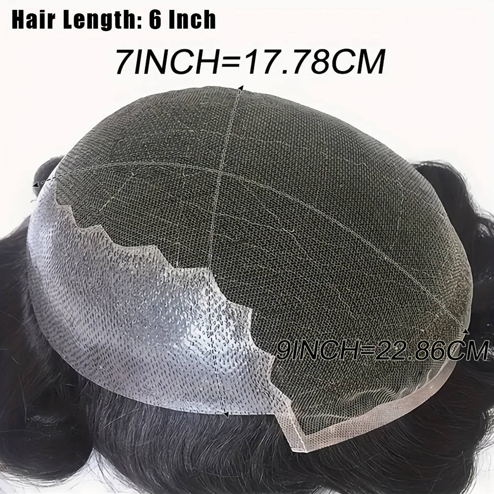 غير مرئية Q6 تنفس السويسري الدانتيل قاعدة الرجال الشعر المستعار شعري طبيعي باروكة من شعر طبيعي 7x9 تنفس السويسري الدانتيل الشعر المستعار للذكور #5