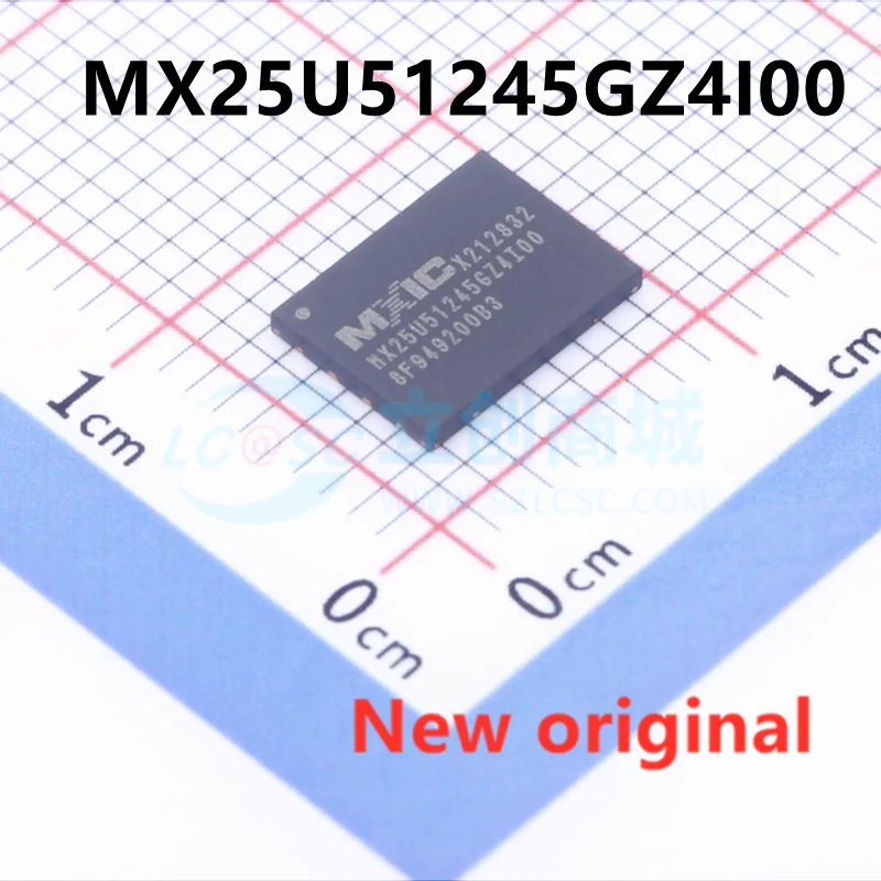 5PCS New  original  MX25U51245GZ4I00 MX25U51245GZ4100 QFN-8 NOR-FLASH 512Mb(64M*8)  Memory storage chip