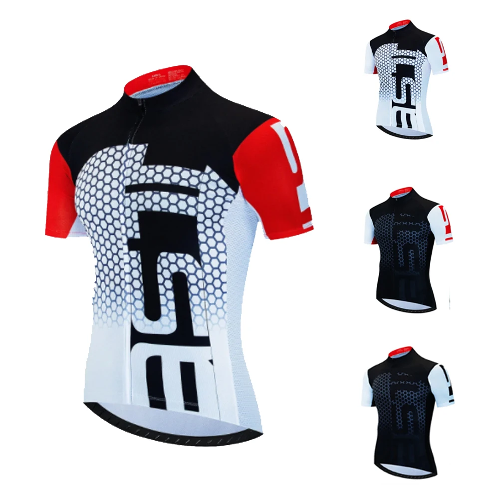 

Модель 2024 года, Яркая Летняя мужская футболка с коротким рукавом для езды на велосипеде, футболка для езды на горном велосипеде, дышащая Спортивная одежда для езды на велосипеде