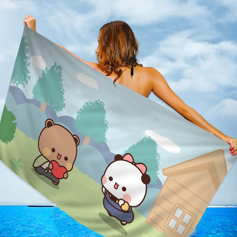 Cute Cartoon Bubududu Panda Towel Microfiber Beach Towel Absorbent Quick dry Soft Yoga Swimming Resort Mountain Climbing Towel