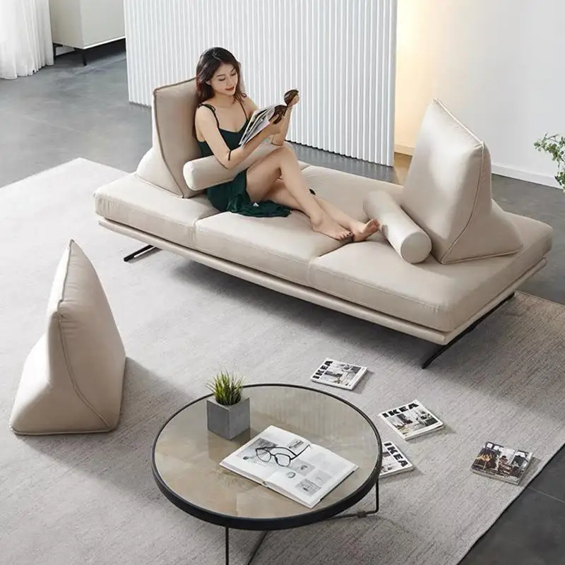 Creative backless sofa simple modern small apartment sofa bed removable fabric study bedroom