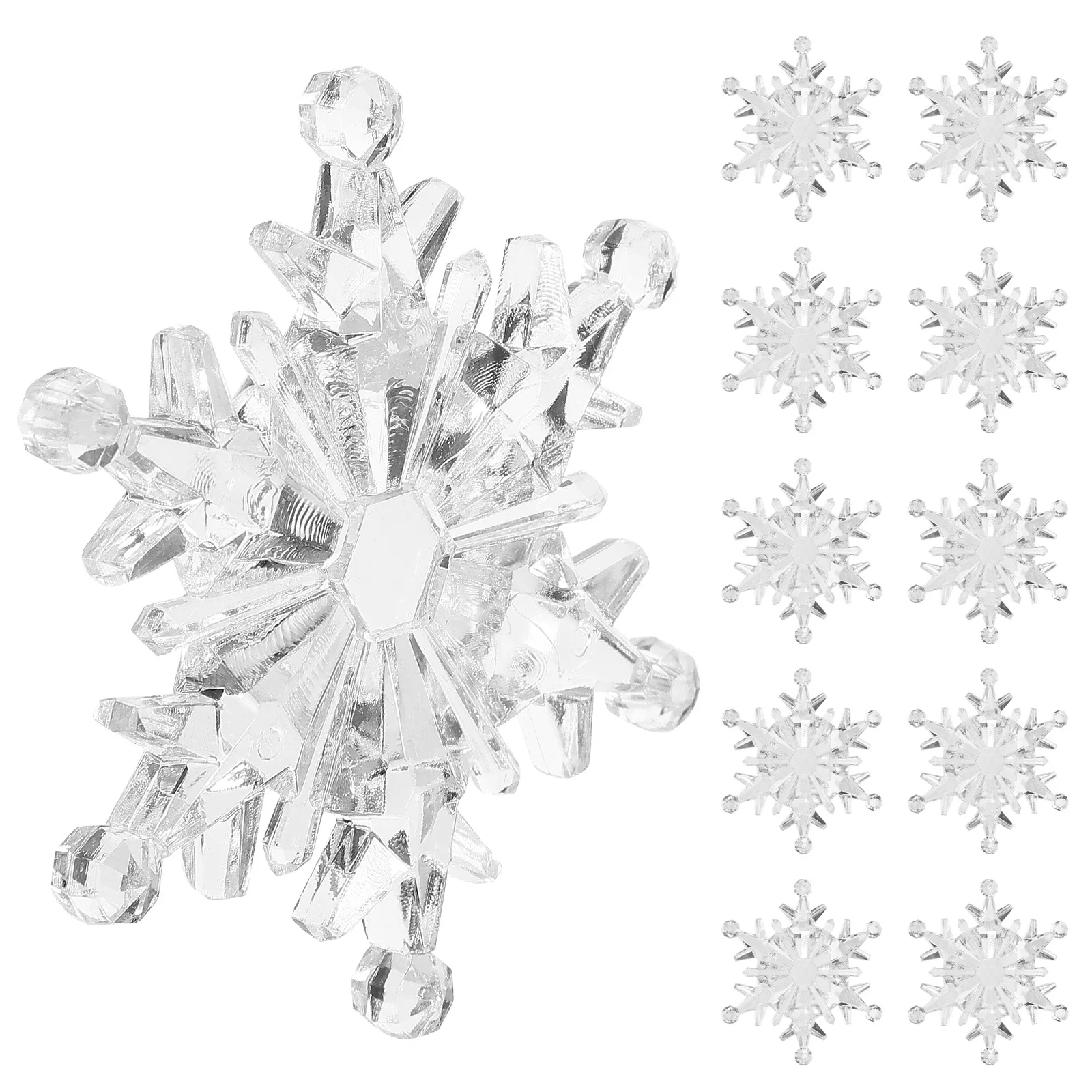 

50 Pcs Snowflake Decoration Xmas Christmas Ornaments Hanging Snowflakes Decorations