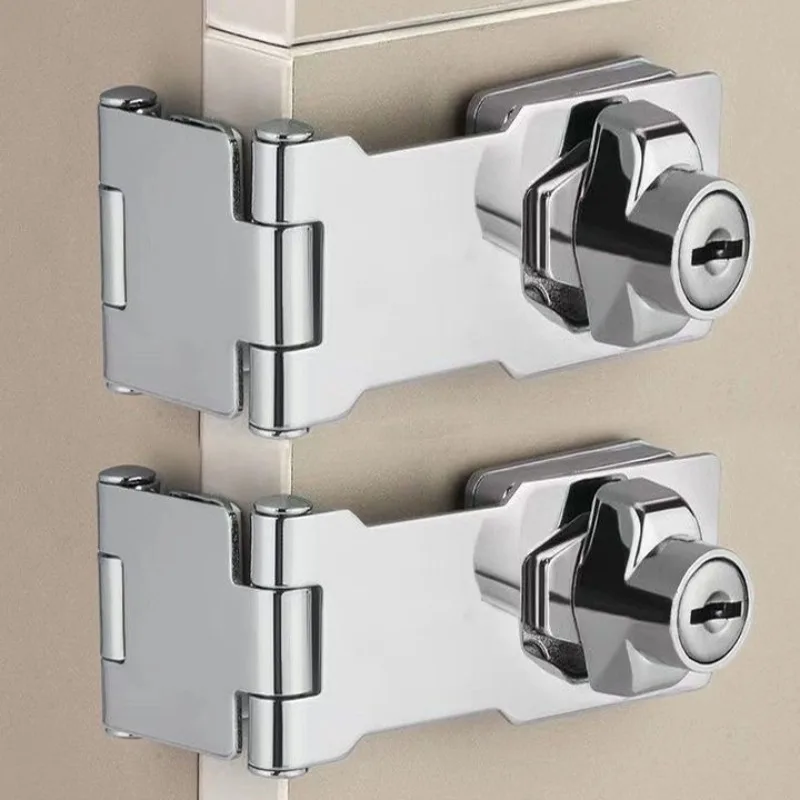 Locking Hasp Staple Keyed Hasp Locks Office Security Buckle Shed Cabinet Door Security Locker Drawer Latches Cupboard Padlock