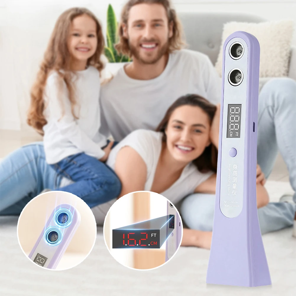 Ultraschall-Digital-Höhenmesslineal, hochpräzise elektronische Höhenmessung für das Wachstum von Kindern, Höhentabelle, Messbahn