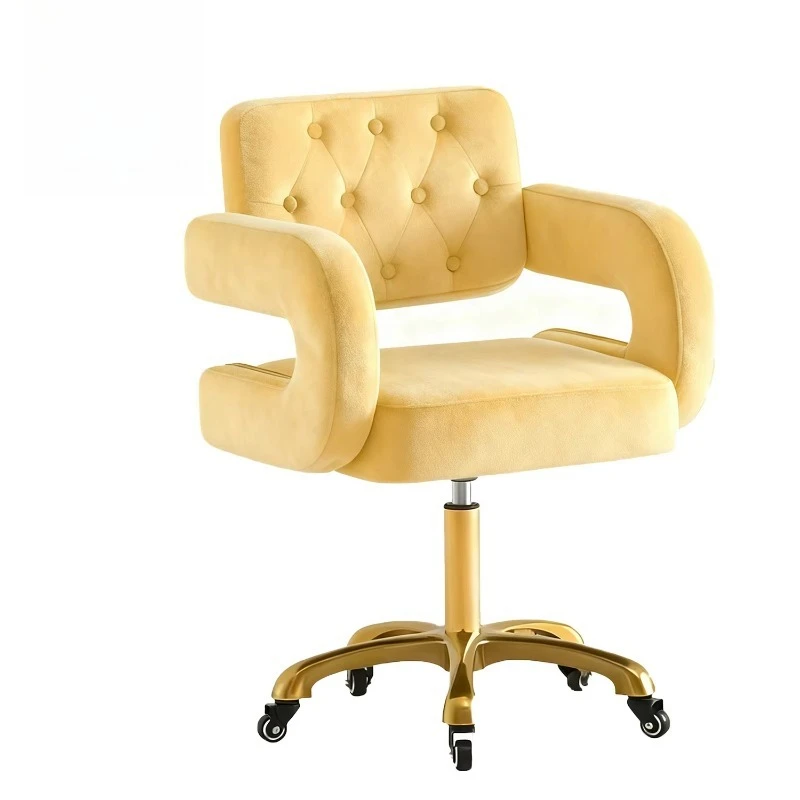 Latest Design Velvet SPA Hair Salon Stool Chairs Adjustable Height Facial Beauty Salon Technician Stool Chairs