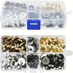Easy-Attach 14mm Magnetic Snap Buttons - 40 Set Multi-Color Pack for Sewing and Crafts, Durable & Stylish Metal Fasteners