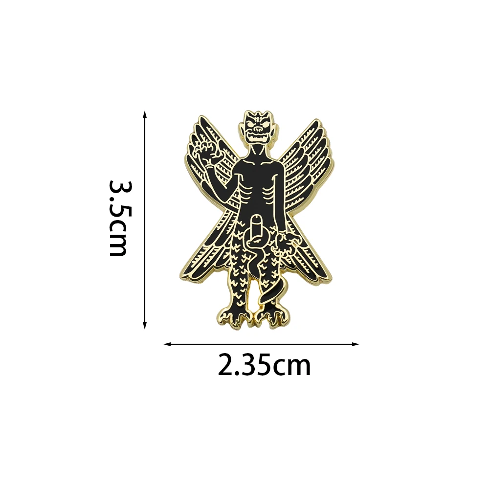 Pazuzu Badge Mythology Wind Demon Plague God Badge Goth Punk Jewelry Pagans Horror Lover Gift Collect
