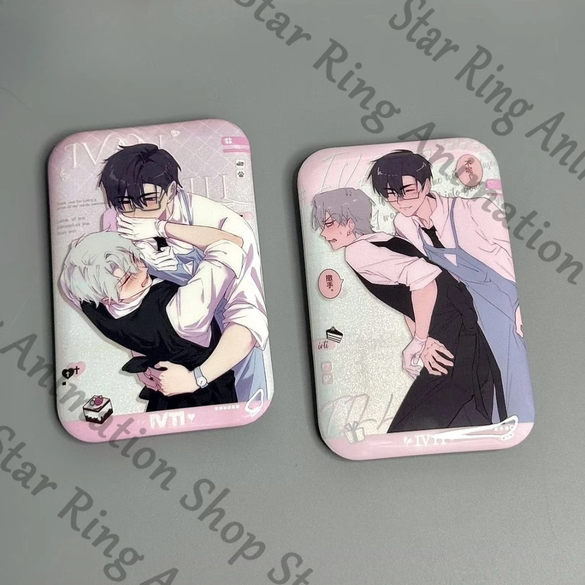 

Колеги с изображением инопланетянина, квадратный значок из жести Till Ivan, брошь для украшения рюкзака, аниме, периферийный квадратический элемент, небольшой подарок