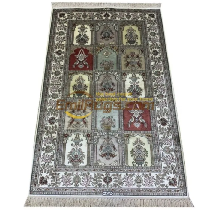 FACTORY PRICE!!!! Blue Persian Carpets Hand Knotted Natural Silk Rug