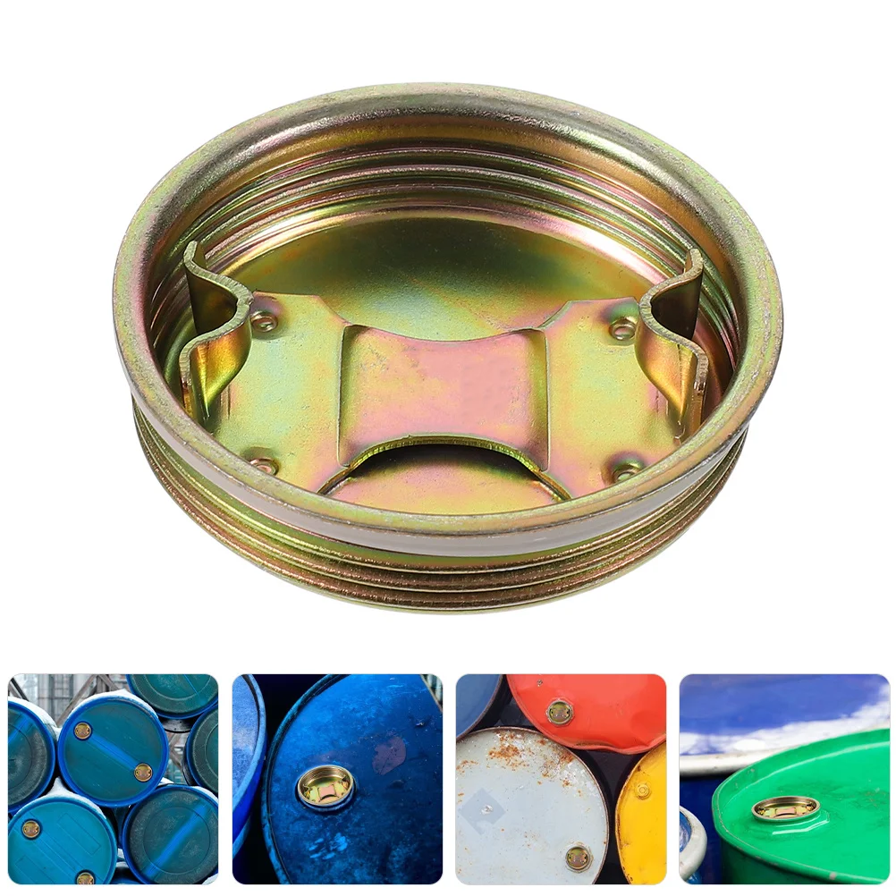 

12Pcs Iron Spiral Drum Caps Tight Resistant Oil Drum Closure Leakproof Barrel Bung Cover for Oil Drums
