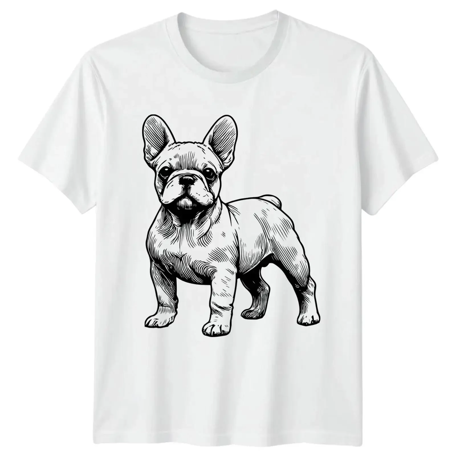 Vintage Engraved French Bulldog Puppy T Shirt Frenchie Pet Dog Owner Image 1 of 4 vintage Washed designer clothes homme
