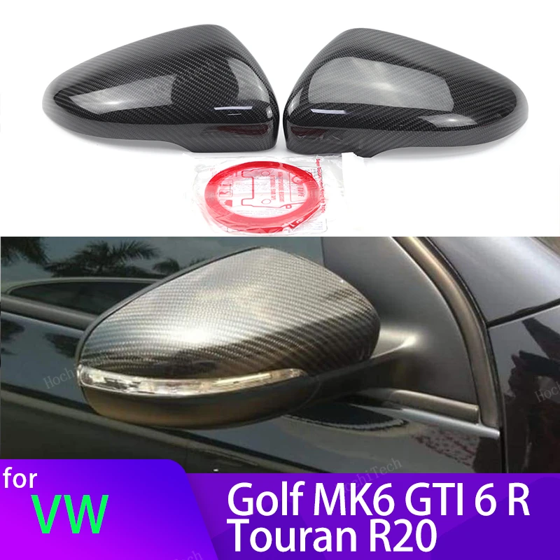 

Real Carbon Fiber Side Door Mirror Cover styling For VW Volkswagen Golf 6 MK6 5K 2009-2014 Touran 2011-2014