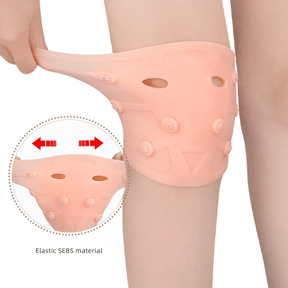 1 Pc Silicone Knee Compression Sleeve Support Brace, Waterproof Knee Pad Protector, Relief Knee Pain for Meniscus Tear Arthritis
