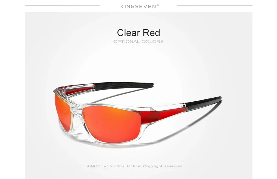 KINGSEVEN Neue Design männer Sport Sonnenbrille Polarisierte Frauen UV400 Objektiv Mode Fahren Im Freien Radfahren Anti-Glare Brillen – Detail 5